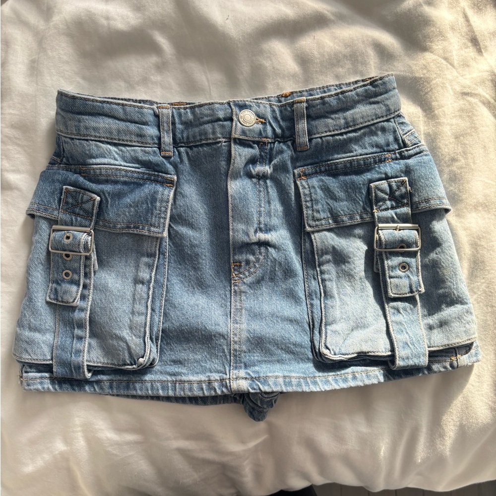 We The Free Denim Cargo Skort